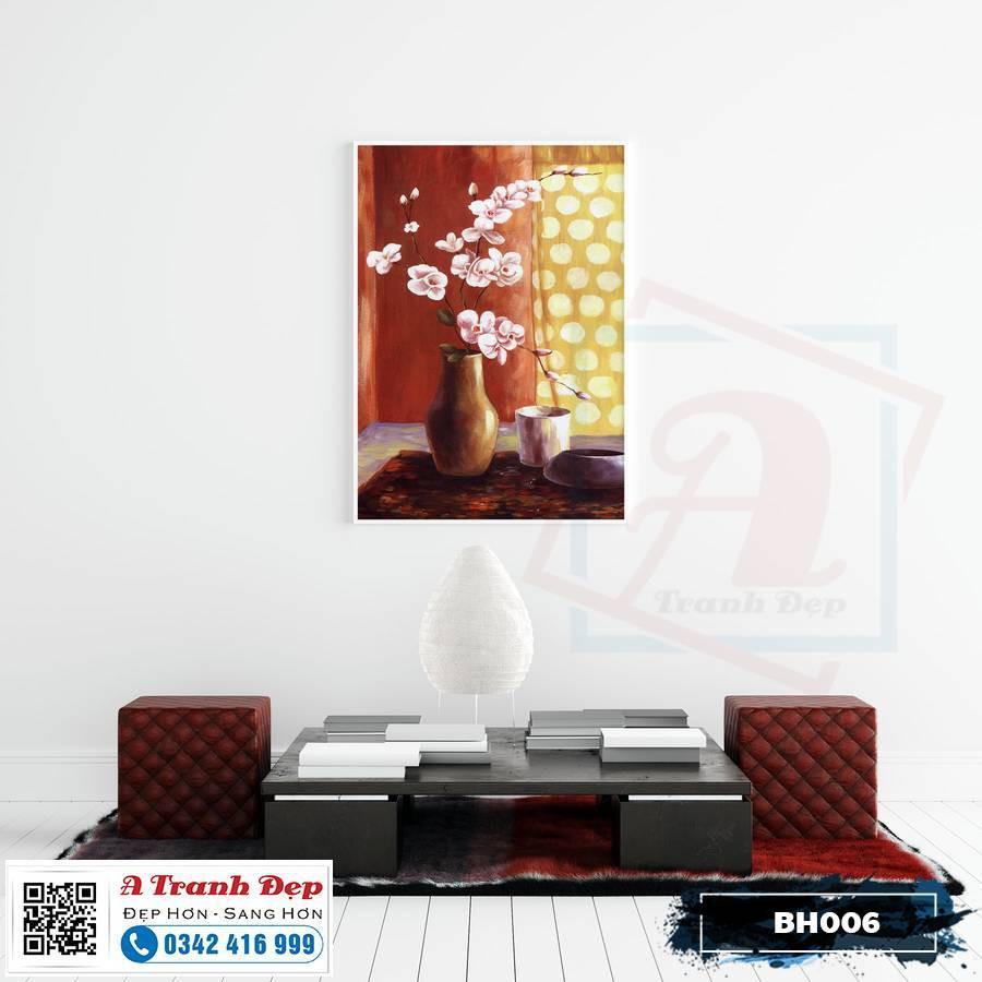 Tranh Canvas bình hoa nghệ thuật - BH006