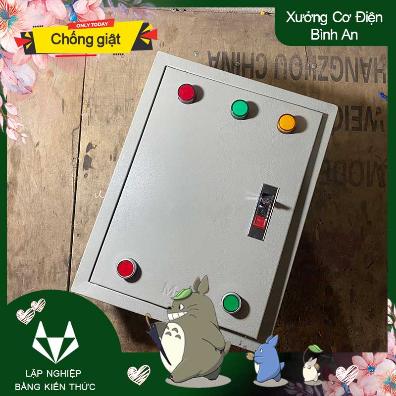 Tủ điều khiển 5.5kw chống giật, chống ngắn mạch và quá dòng đảo pha cho động cơ điện 3pha