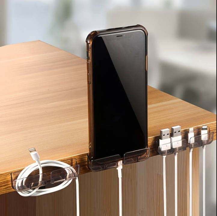Bộ 3 giá đỡ cố định cáp sạc điện thoại tai nghe gắn tường, kệ sạc điện thoại tiện lợi GD709-3SacDT