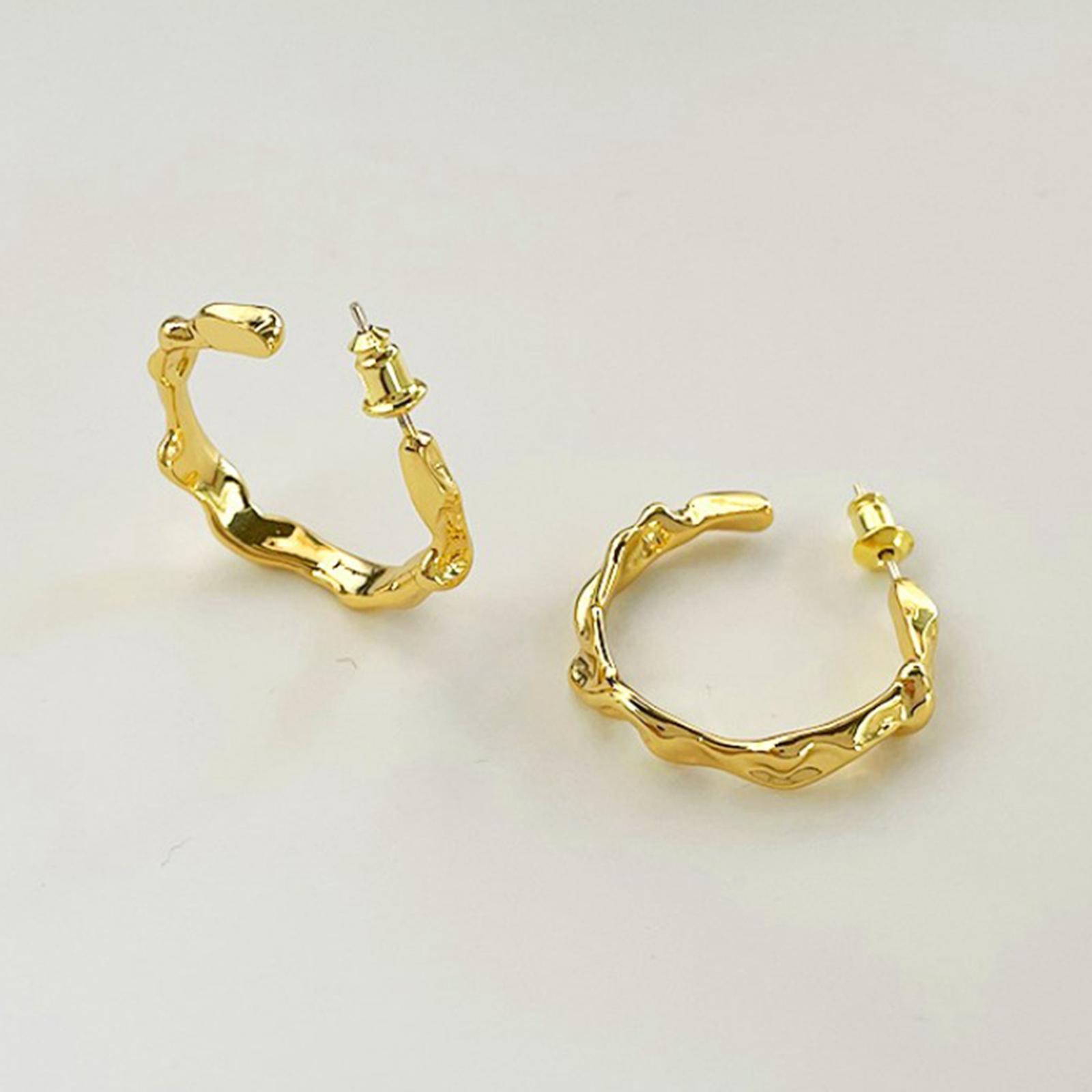 2x Earrings Irregular Beautiful Simple unique Jewelry Women