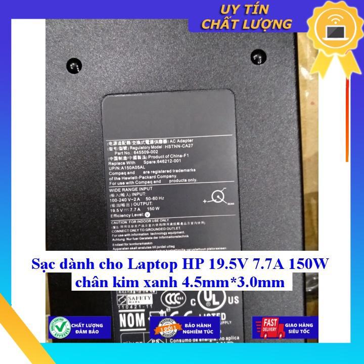 Sạc dùng cho Laptop HP 19.5V 7.7A 150W chân kim xanh 4.5mm*3.0mm - Hàng chính hãng MIAC1191