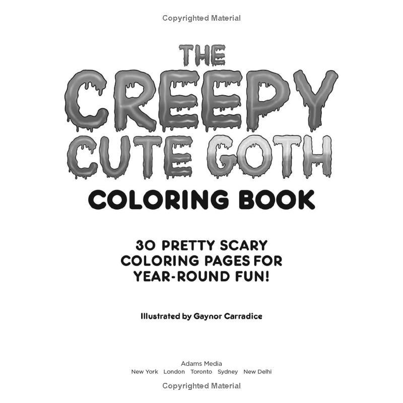 Sách ngoại văn: The Creepy Cute Goth Coloring Book