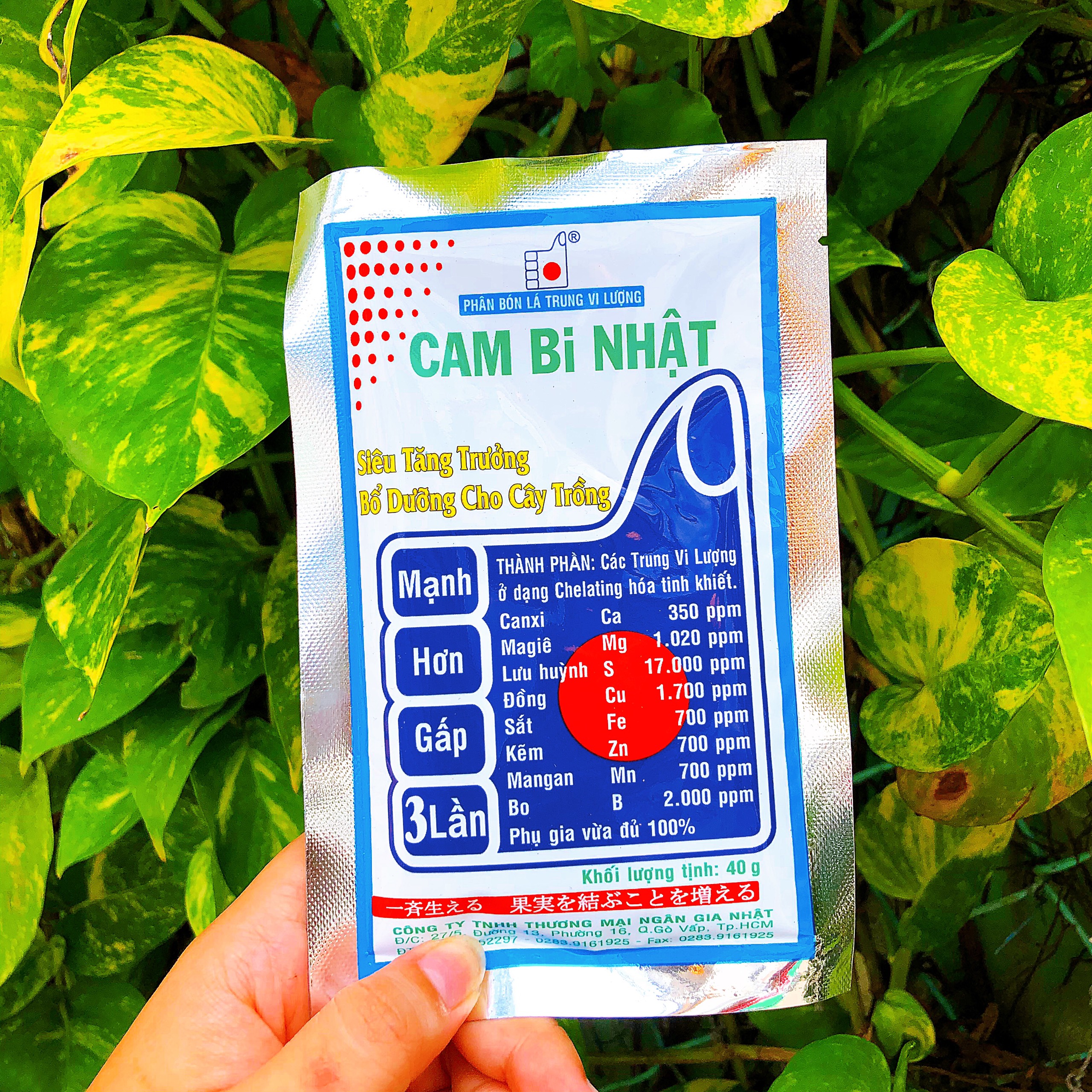 Phân bón trung vi lượng Cam bi Nhật 40g