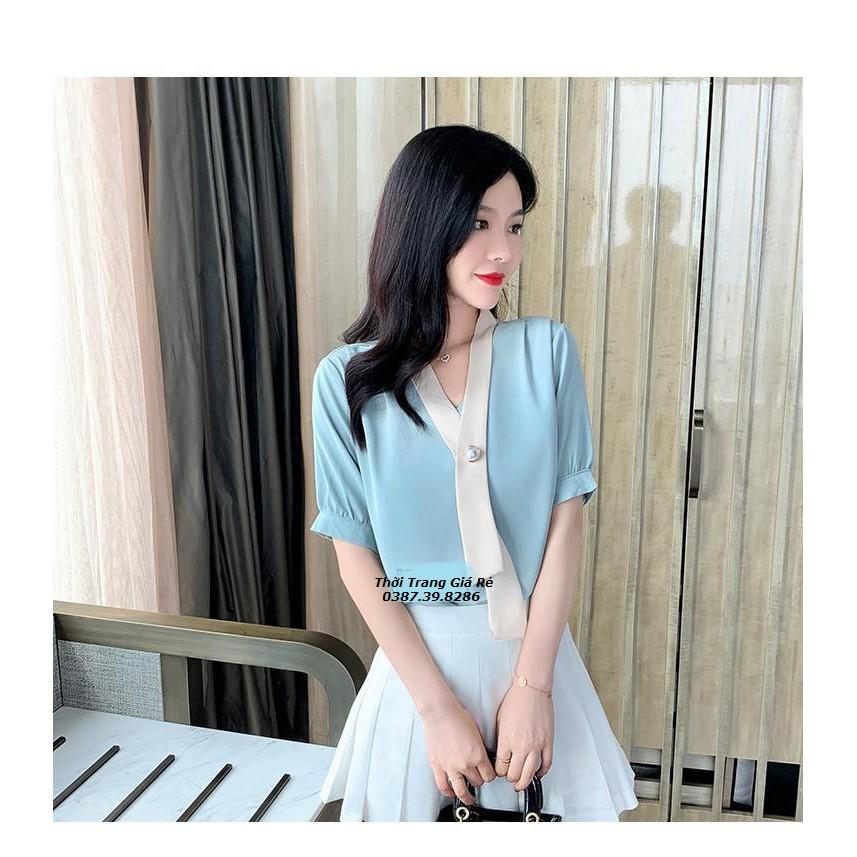 ÁO CỔ PHỐI MÀU XINH XẮN