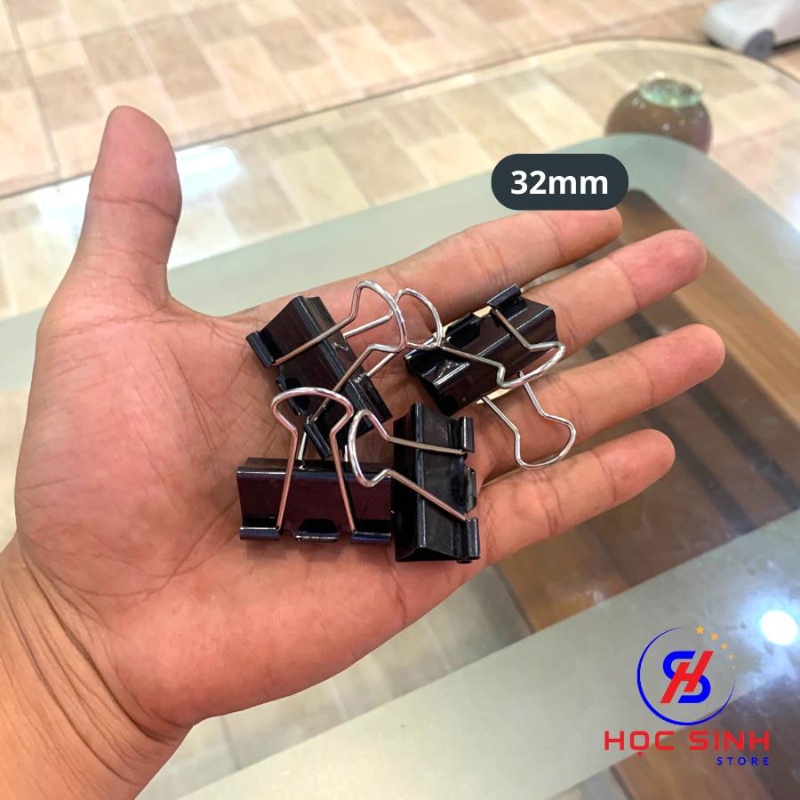 Hộp 12 Cái Kẹp Bướm 32mm Đen Gstar Size Trung Kẹp tài liệu