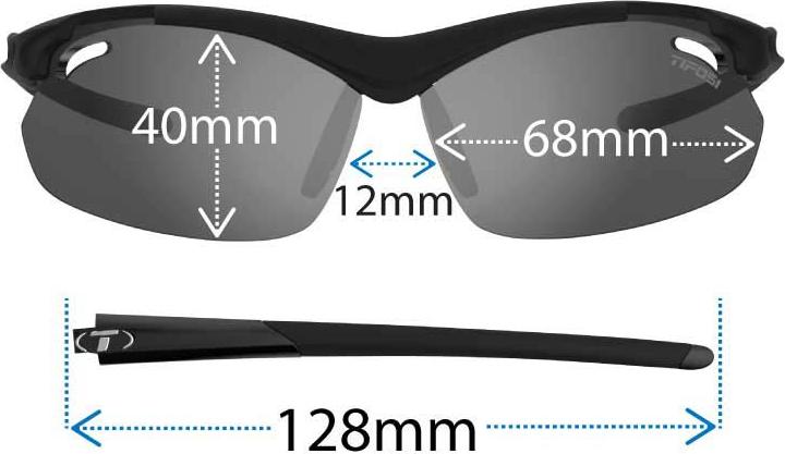 Kính mát thể thao Unisex Tifosi Tyrant 2.0 - Gọng Race Black, Tròng Clarion Blue Polarized