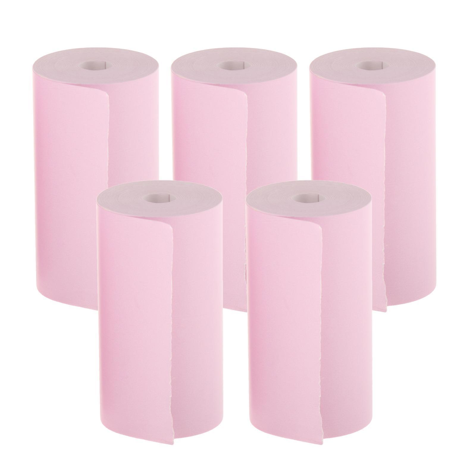 5pcs Colored Printing Paper Roll Thermal Printer Portable 57x30mm