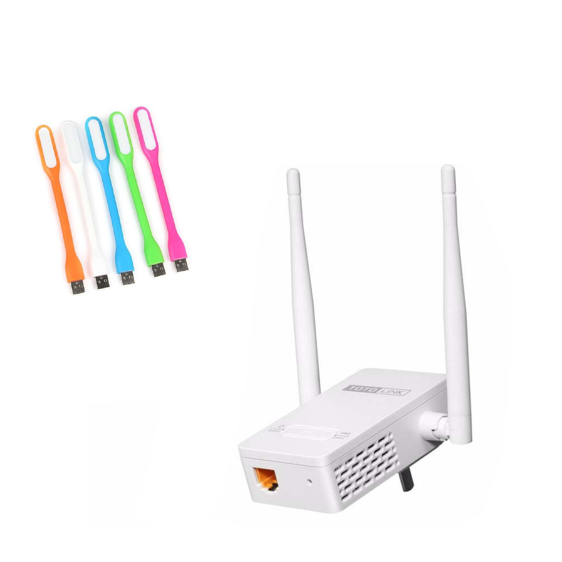 Thiết bị mở rộng sóng wifi TOTOLINK EX200 tặng đèn Led USB - Hàng chính hãng