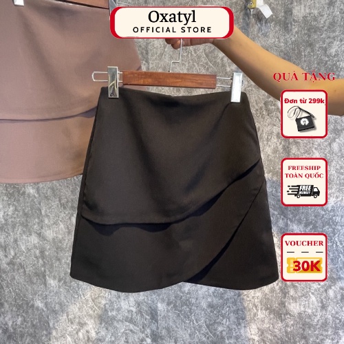 Chân Váy Chữ A 2 vạt Oxatyl M14 Kiểu Dáng Công Sở Dài Trên Gối