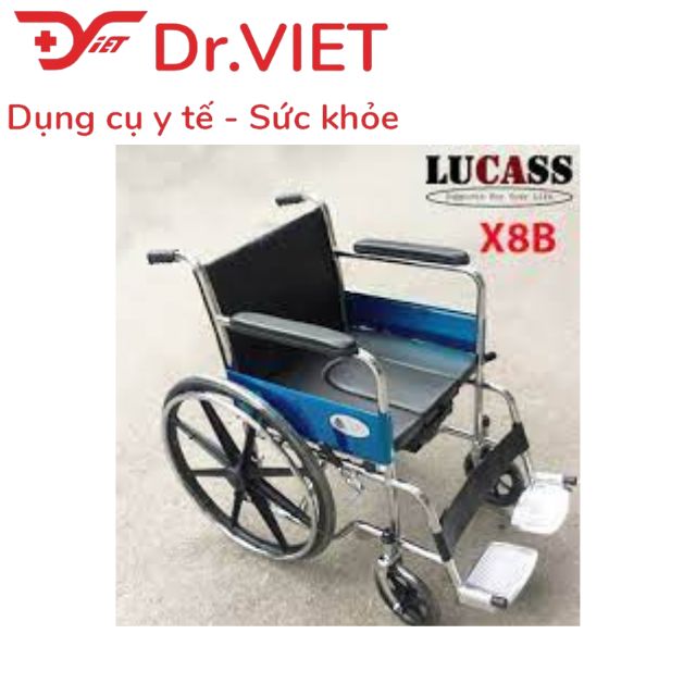 Xe lăn tay có bô vệ sinh LUCASS X-8B