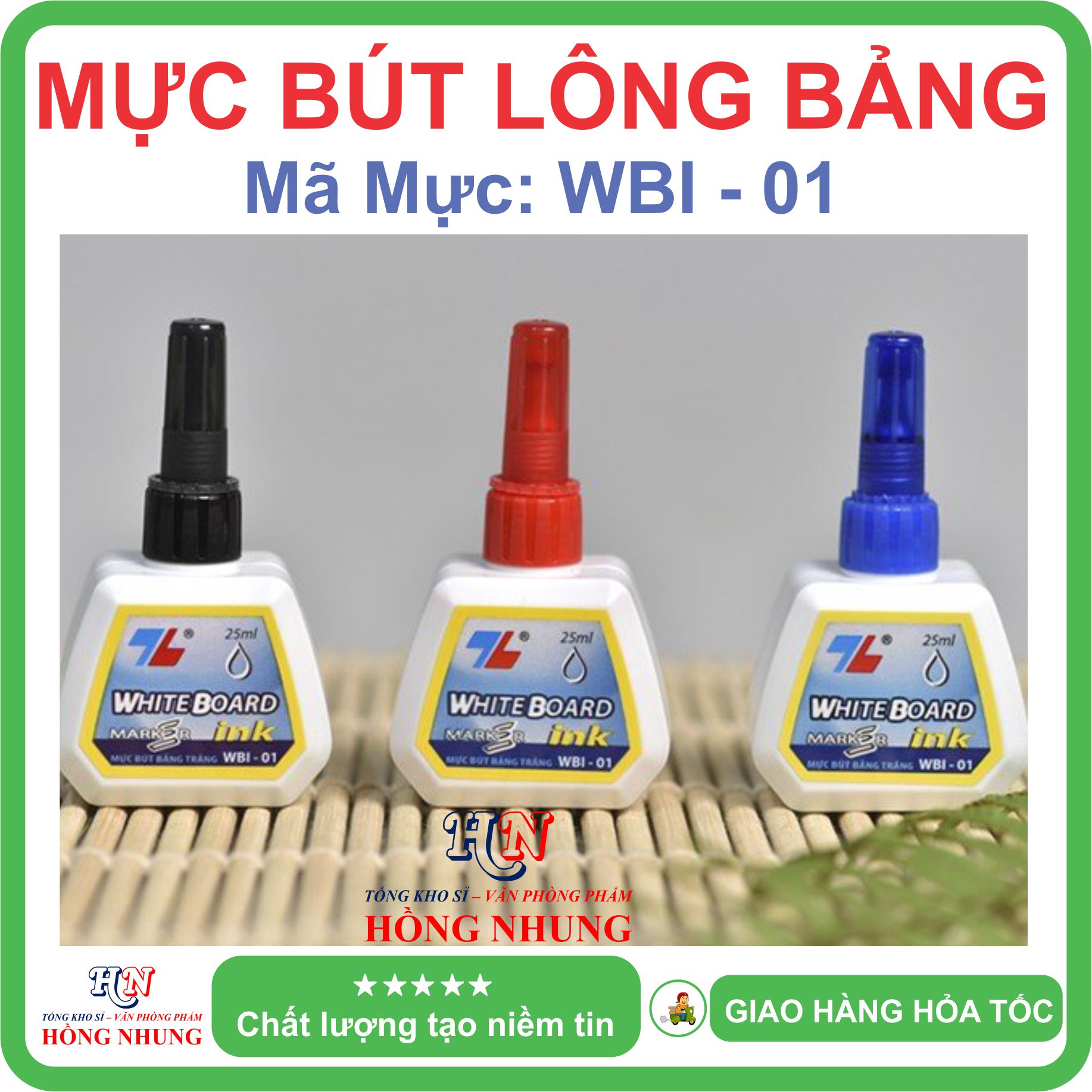 [SALE] Mực Bút lông bảng WBI-01, Mực tươi sáng, không độc hại