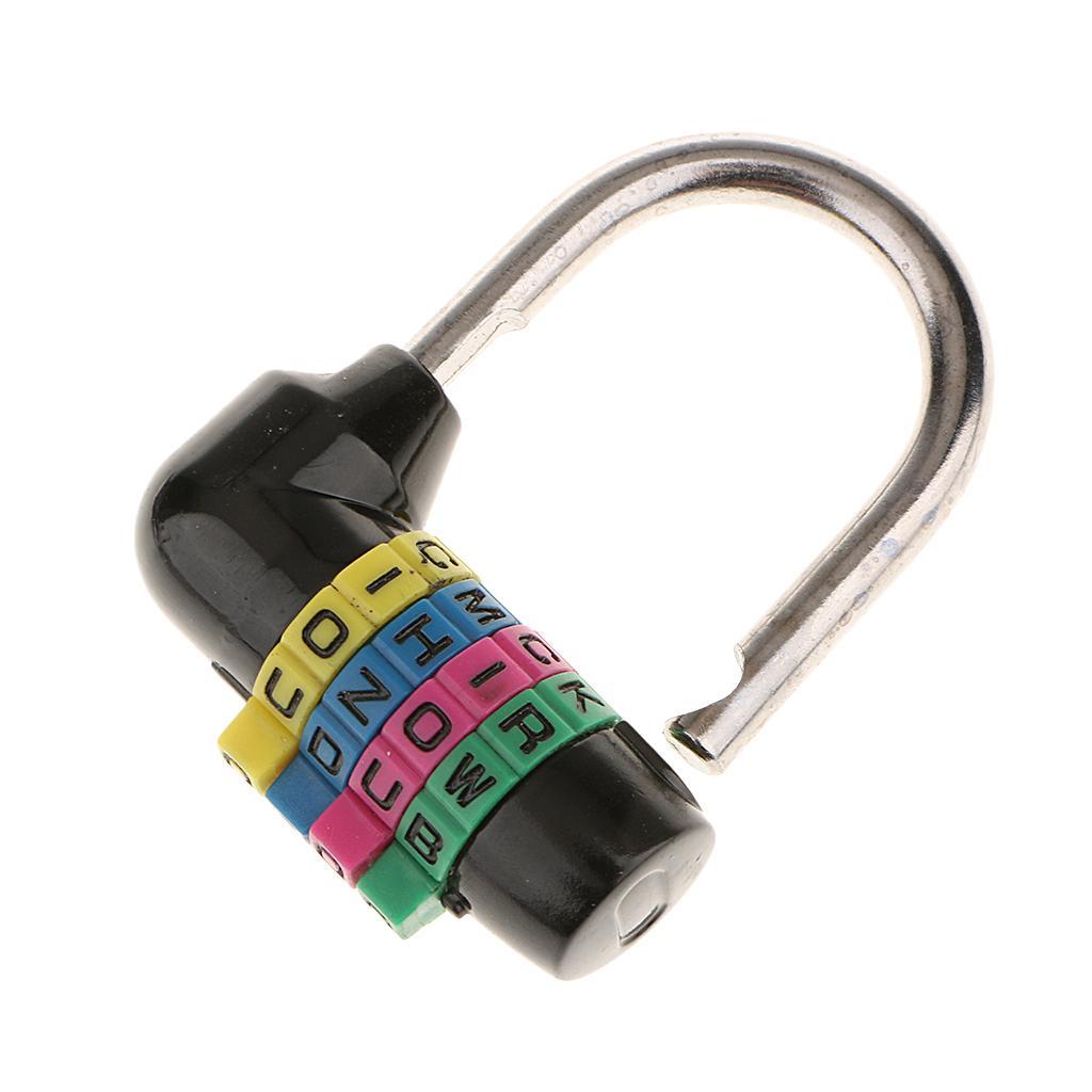 Letter Combination Lock Password  Padlock for Toolbox Black