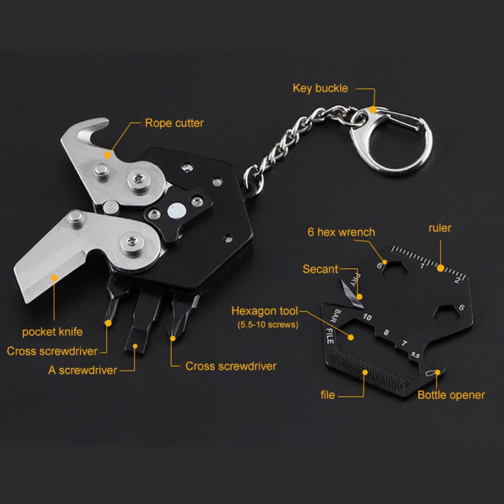 Móc khóa EDC multitools dụng cụ đa năng nhỏ gọn