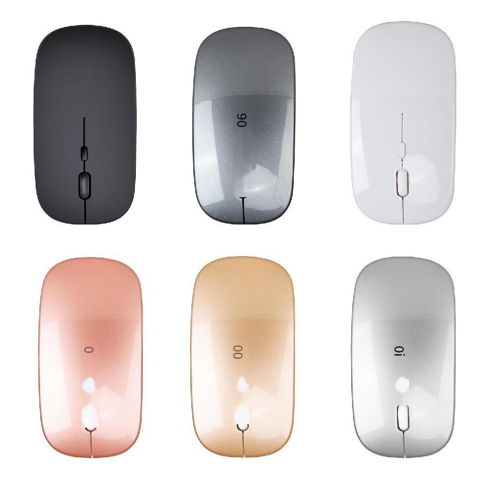 Chuột sạc không dây 2.4G phong cách mới nhất chuột chế độ kép quà tặng văn phòng chuột siêu mỏng không ồn