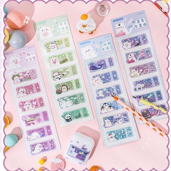 Miếng dán trang trí sổ tay hình động vật hoạt hình nhật bản sáng tạo