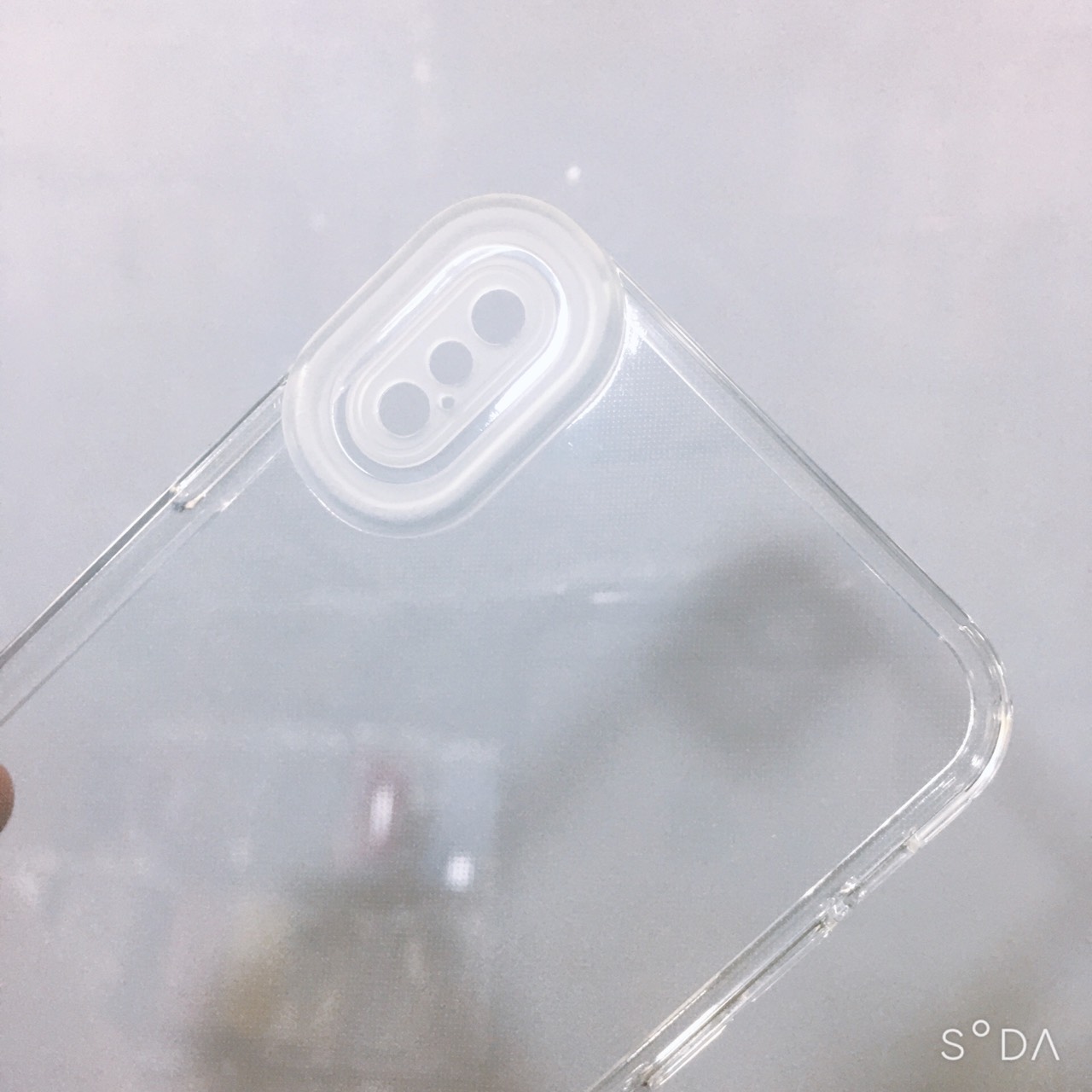 Ốp lưng dẻo trong suốt viền vuông bảo vệ camera dành cho iPhone Xs Max