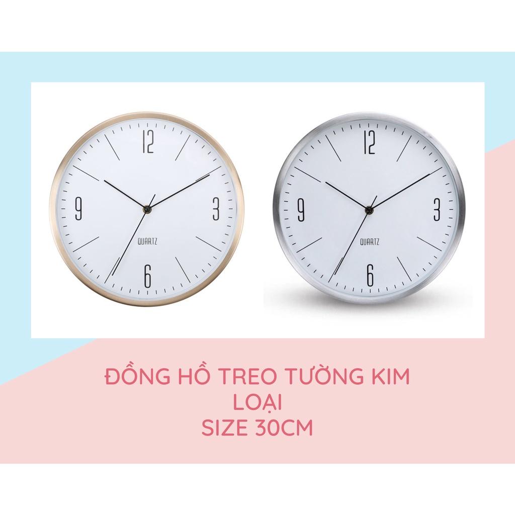 Đồng hồ treo tường kim trôi trang trí Gu Decor, Chất liệu kim loại size 30cm