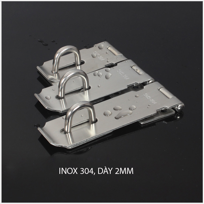 Chốt khóa cửa kiểu lật bằng Inox 304 dày 1.8-2mm, loại 3inch-4inch-5inch tùy chọn