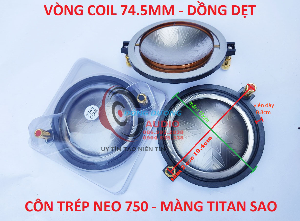 COIL TRÉP NEO 750 - CÔN TRÉP NEO 850 - DÂY ĐỒNG DẸT - MÀNG TITAN SAO - CÔN LOA TÉP KÈN