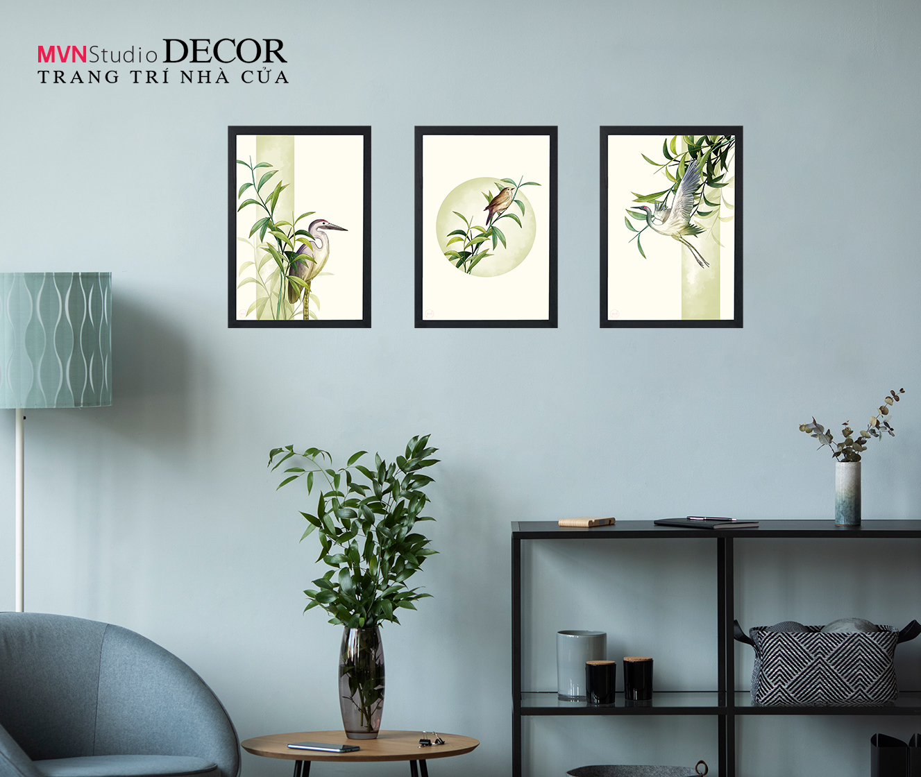 Tranh decal dán tường KHUNG ẢNH THIÊN NHIÊN CÒ BAY trang trí PHÒNG KHÁCH, BÀN LÀM VIỆC - MVN Studio Decor
