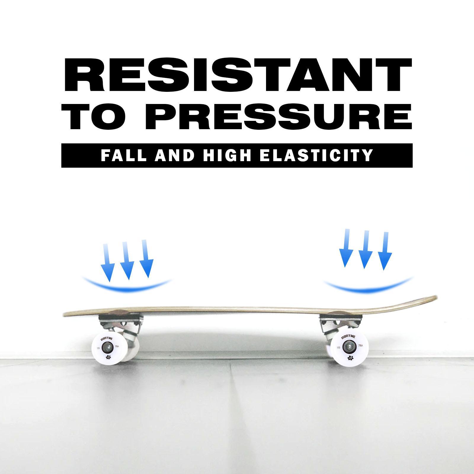 8 Pack Ronyme 78A Skateboard Wheels Replacement 70X51mm Longboard Parts