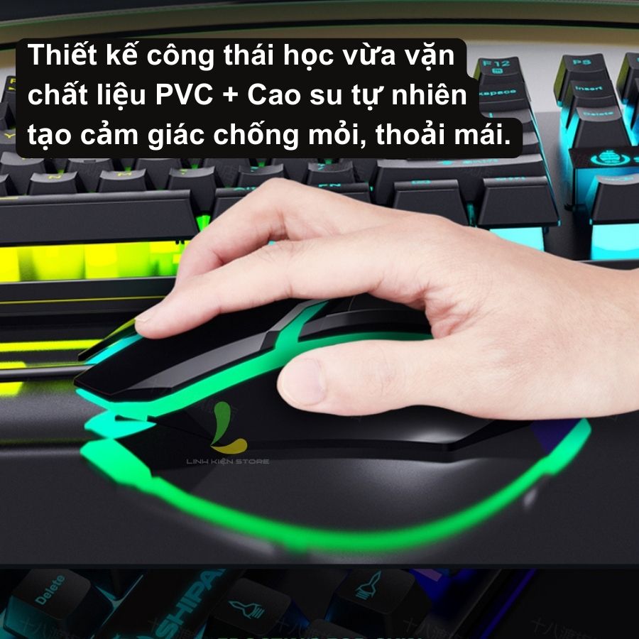 Chuột máy tính SHIPADOO S190 - Chuột gaming có dây kết hợp đèn led quang học cực ấn tượng - Hàng nhập khẩu