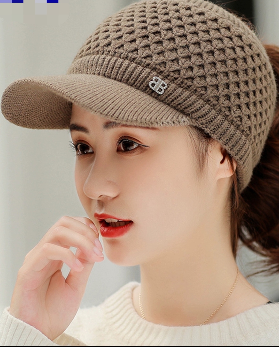 Nón len nam nữ hở đầu lưỡi trai logo 2 lớp thời trang Hàn Quốc mới dona23112002