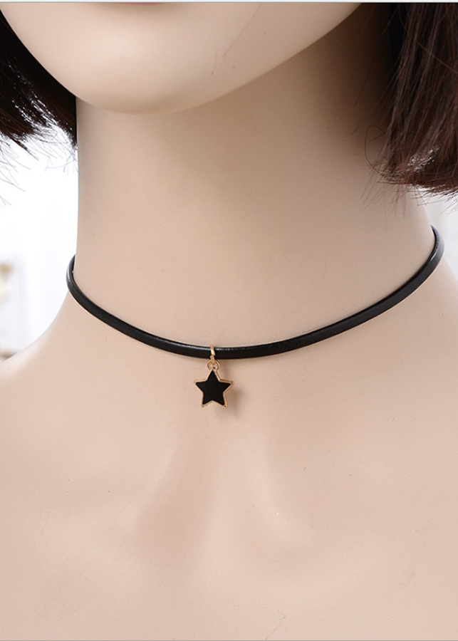 Vòng cổ choker tattoo V71 đính sao đen