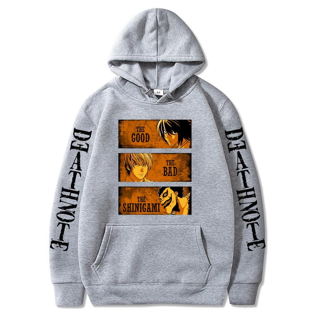 HOT Áo Hoodie Họa Tiết Hoạt Hình Death Note Kira L Ryuk Phong Cách Harajuku Cá Tính Cho Nam Nữ