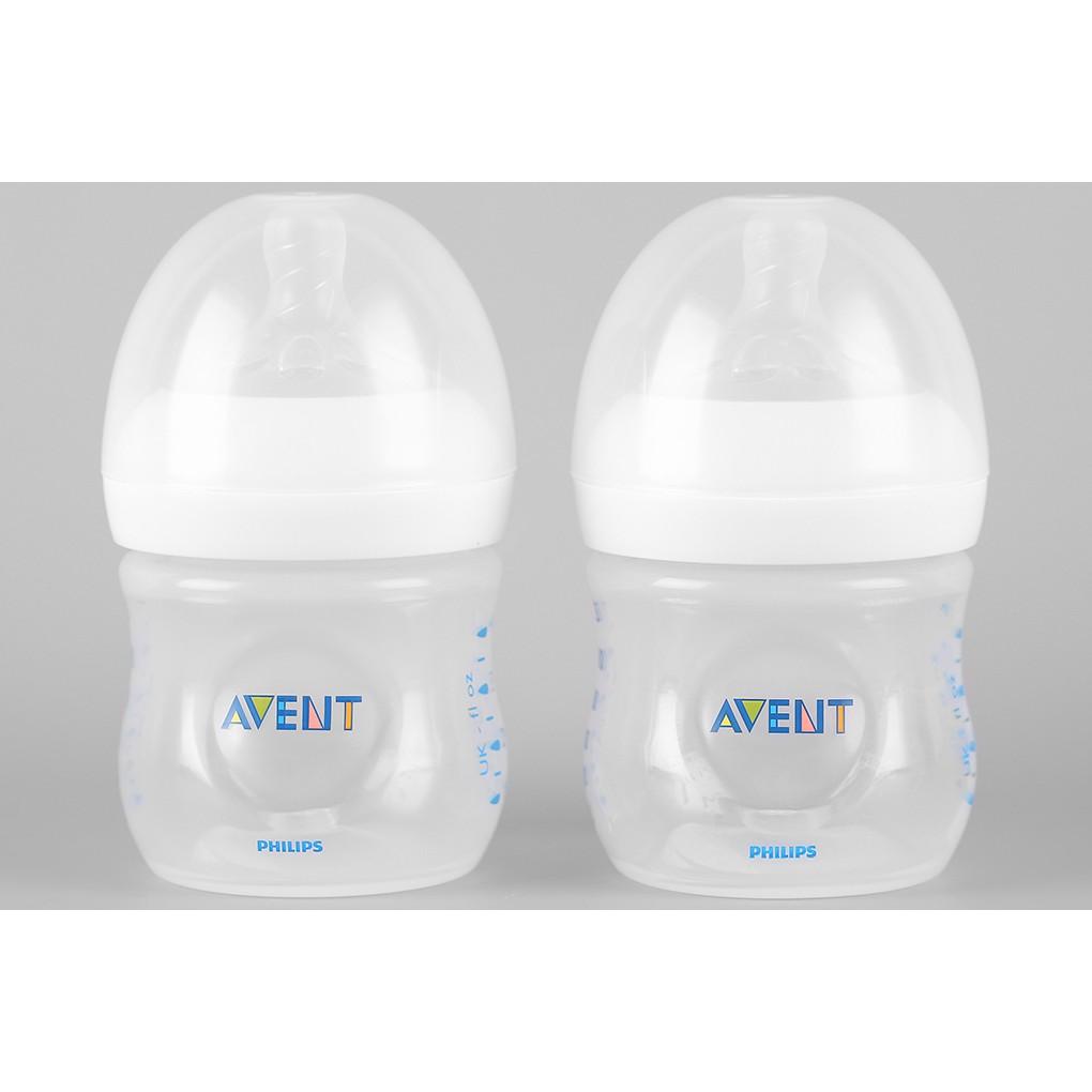 Bình Sữa Đôi Philips Avent Natural 125ml/bình bằng nhựa PP, Không Có BPA - 690.23