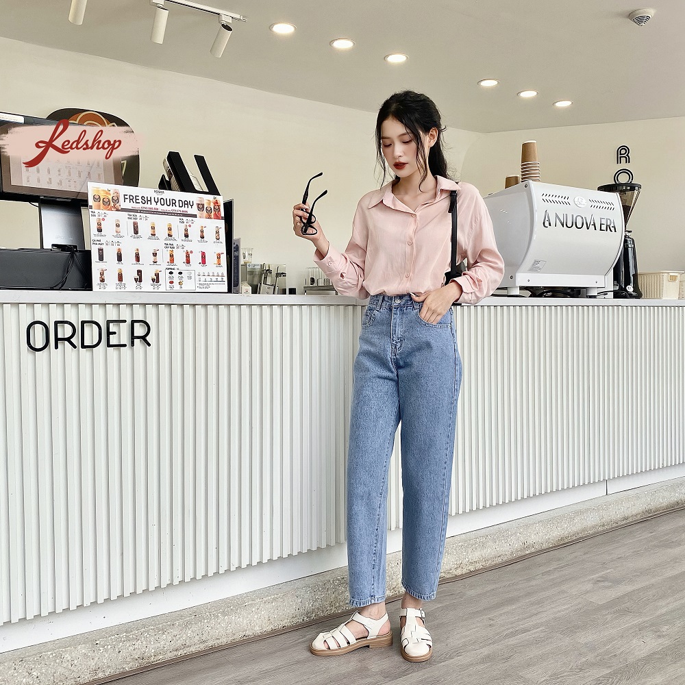 Áo sơ mi nữ basic form rộng phong cách Hàn Quốc Red Shop 29905