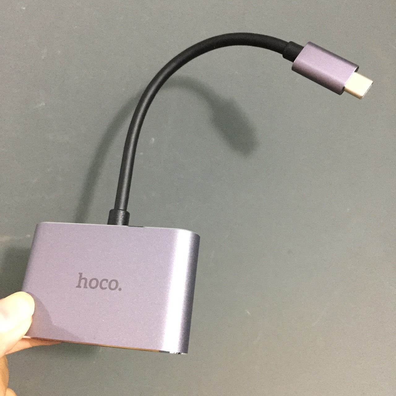 [C ra HDMI +VGA] Hub / Bộ chia cổng Type-C đa năng cho laptop, điện thoại HOCO HB29 - Hàng chính hãng