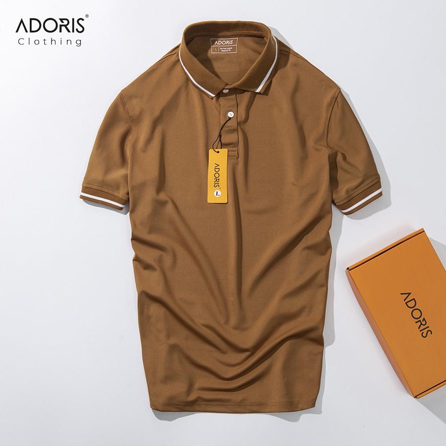 Áo thun nam có cổ tay ngắn, áo POLO nam cổ phối màu đẹp, PREMIUM POLO vải cá sấu Cotton, áo phông nam có cổ ADORIS PL23