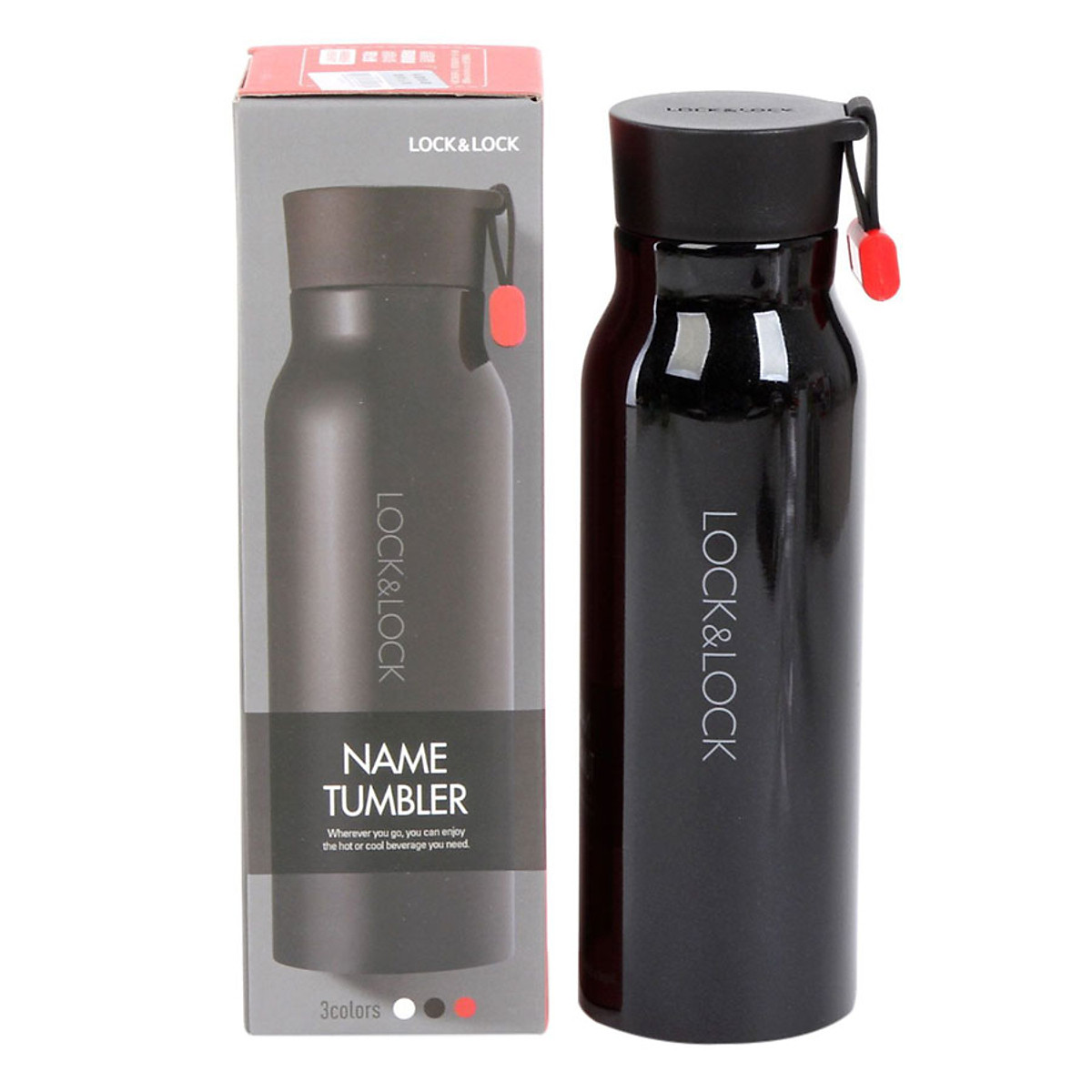 Bình Giữ Nhiệt Thép Không Gỉ Lock&amp;Lock Name Tumbler LHC4125 (500ml) - Hàng Chính Hãng, Chất Liệu Thép Không Gỉ, Giữ Nhiệt Nong và Lạnh Tốt - Tặng Kèm Ống Hút Inox Và Cọ Rửa Ống Hút