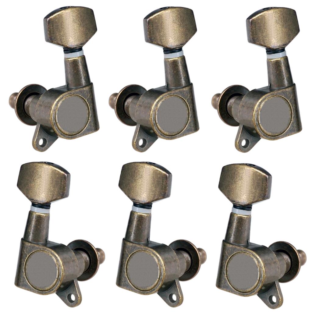 Baoblade 6 3L3R Đàn Guitar Chỉnh Chốt Chỉnh Âm Máy Đầu cho Đàn Acoustic Guitar Điện Phần