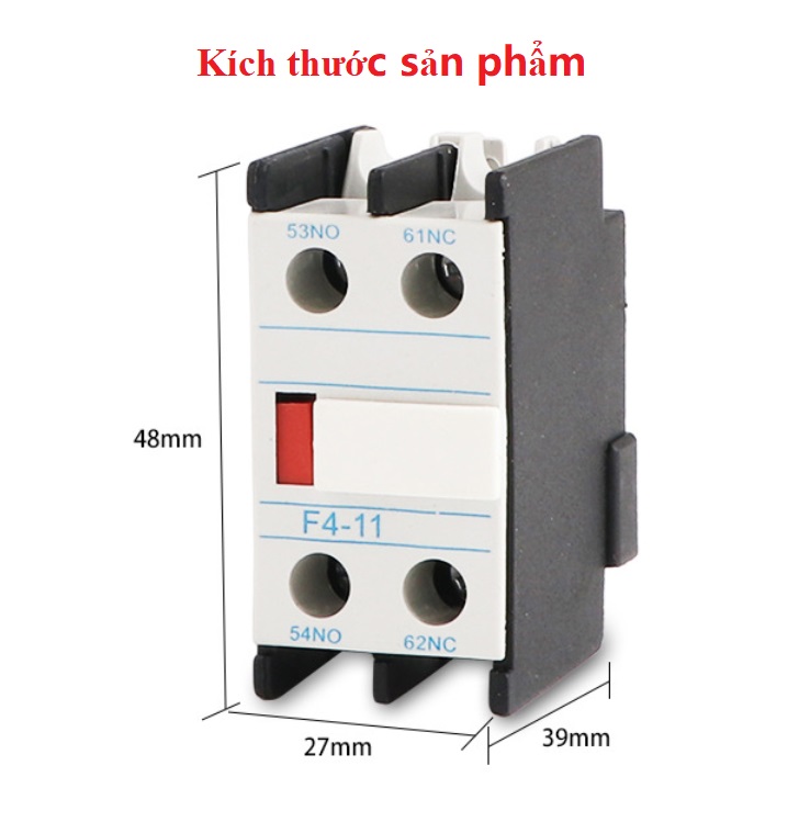 Tiếp điểm phụ contactor F4-11 ( 1NO+1NC ) , F4-22 ( 2NO+2NC), Tiếp điểm phụ lắp cho khởi động từ