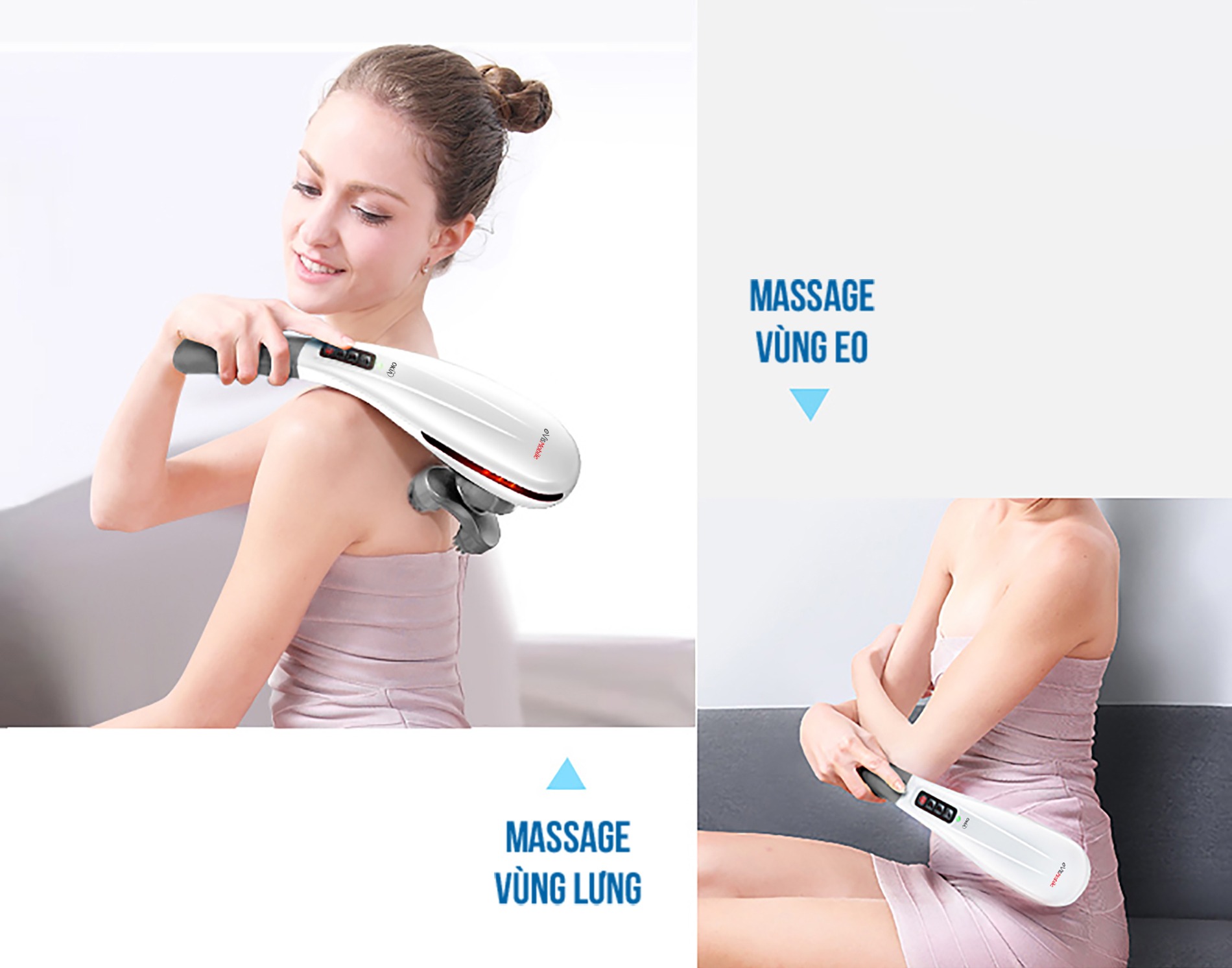 Máy Massage Toàn Thân Cầm Tay OKIA eVis Mobile KWH959 - Mát Xa Toàn Thân - Mát Xa Vai Cổ, Chân, Lưng