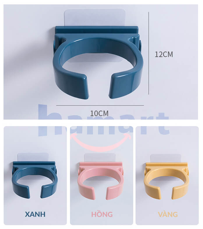 Móc Treo Máy Sấy Tóc Hamart Kèm Miếng Dán Tường Siêu Dính Giá Đỡ Máy Sấy Tóc Rảnh Tay Tiện Lợi