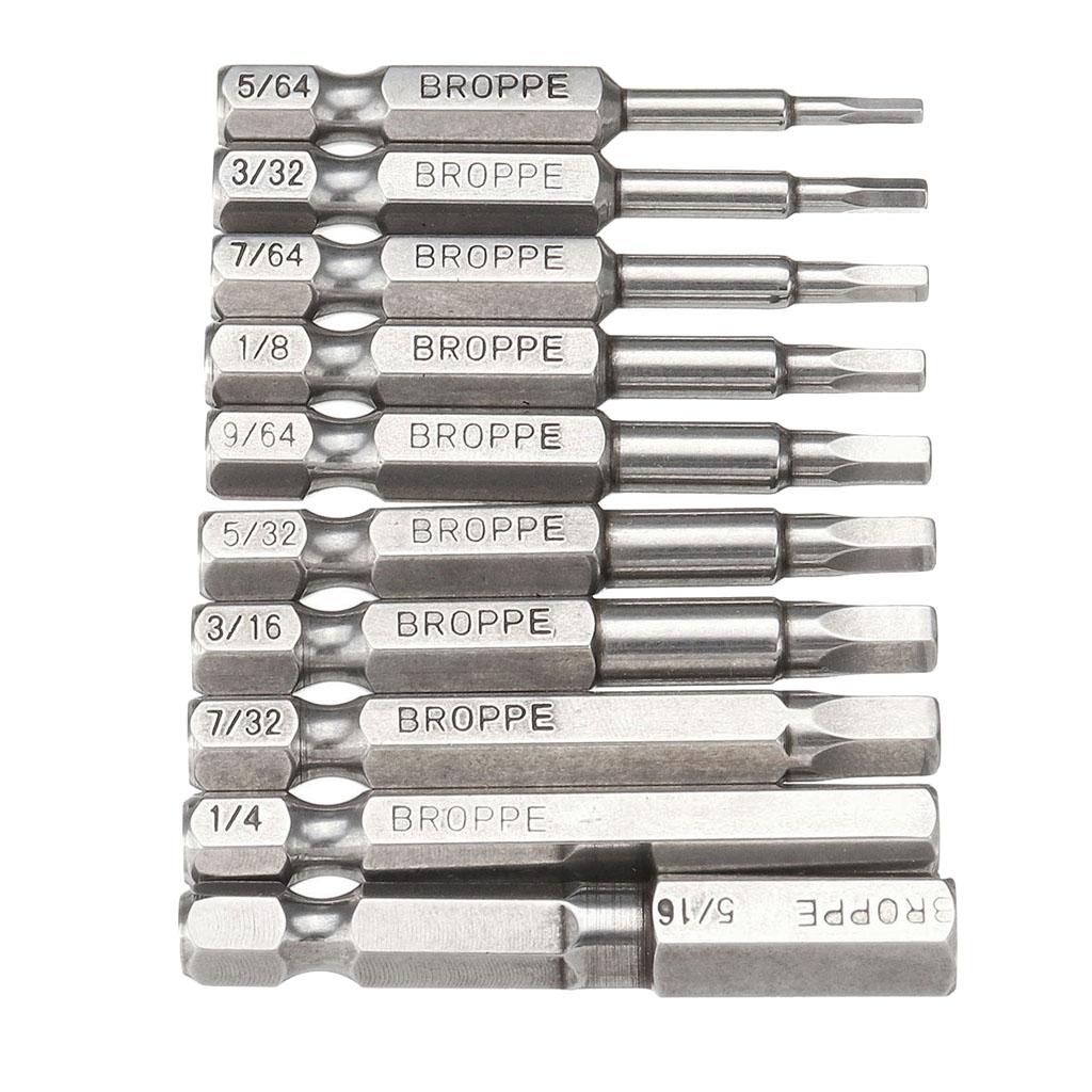 10 Miếng Allen Cờ Lê Bộ Mũi Khoan Đầu Lục Giác Với Nhanh Chuôi Lục