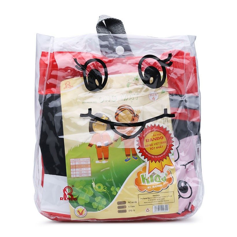 Bộ quần áo đi mưa trẻ em ong mật Size 1 dành cho bé có chiều cao từ 90 -110 cm Rando