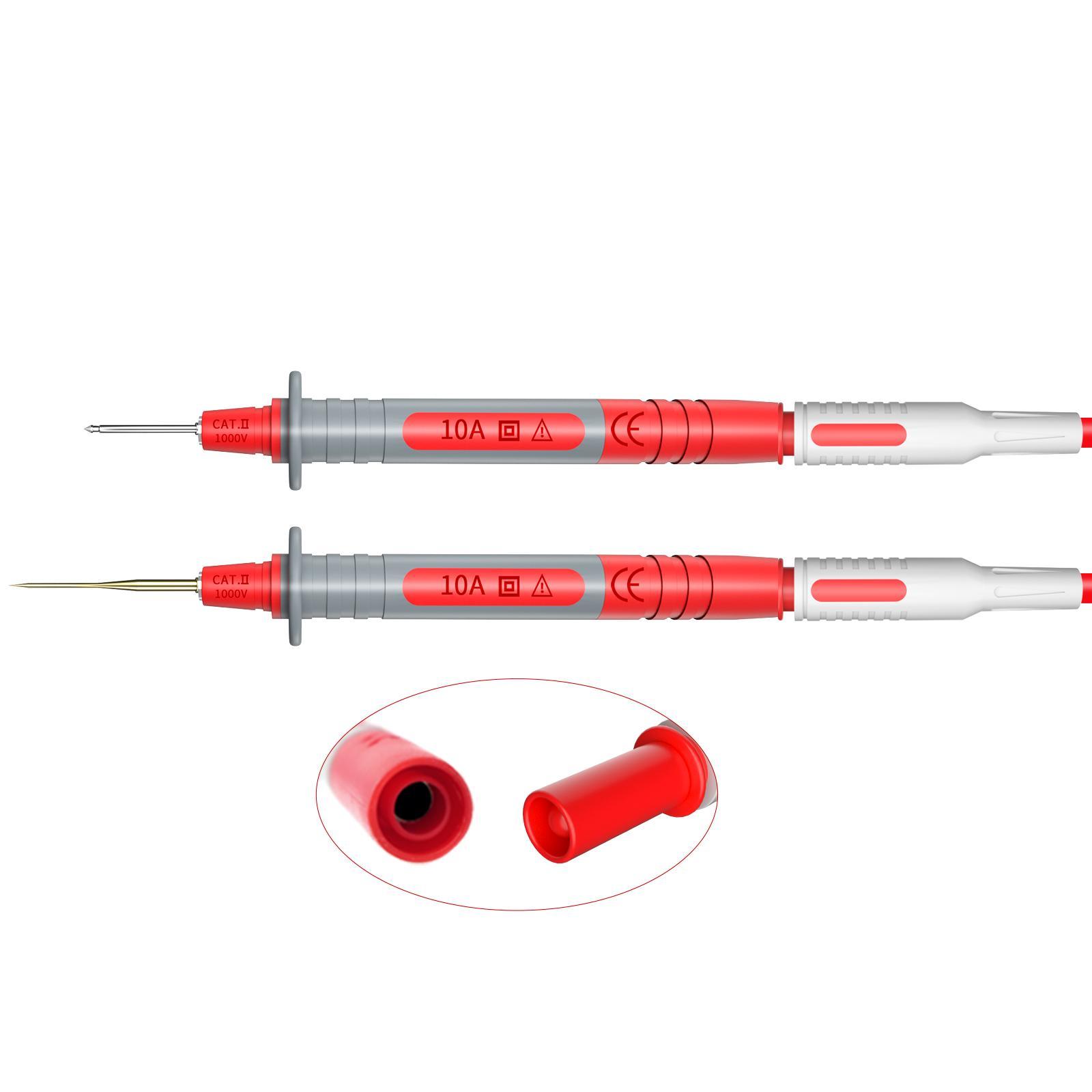 Multimeter Test Leads Kits Test Hook Clips Meter Test Probes Multimeter Pin Probes Professional for Digital Multimeter Test Leads Car Tester