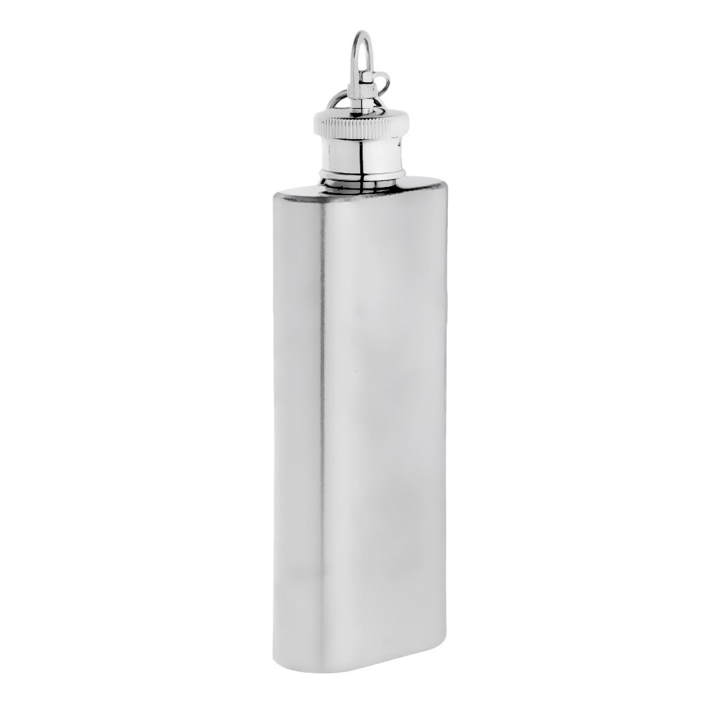 Mini Pocket Hip Flask Key Keychain Stainless Steel Liquor Barware 28ml