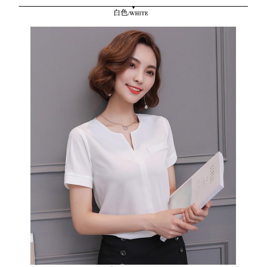 SƠ MI CỔ CHỮ V TAY NGẮN