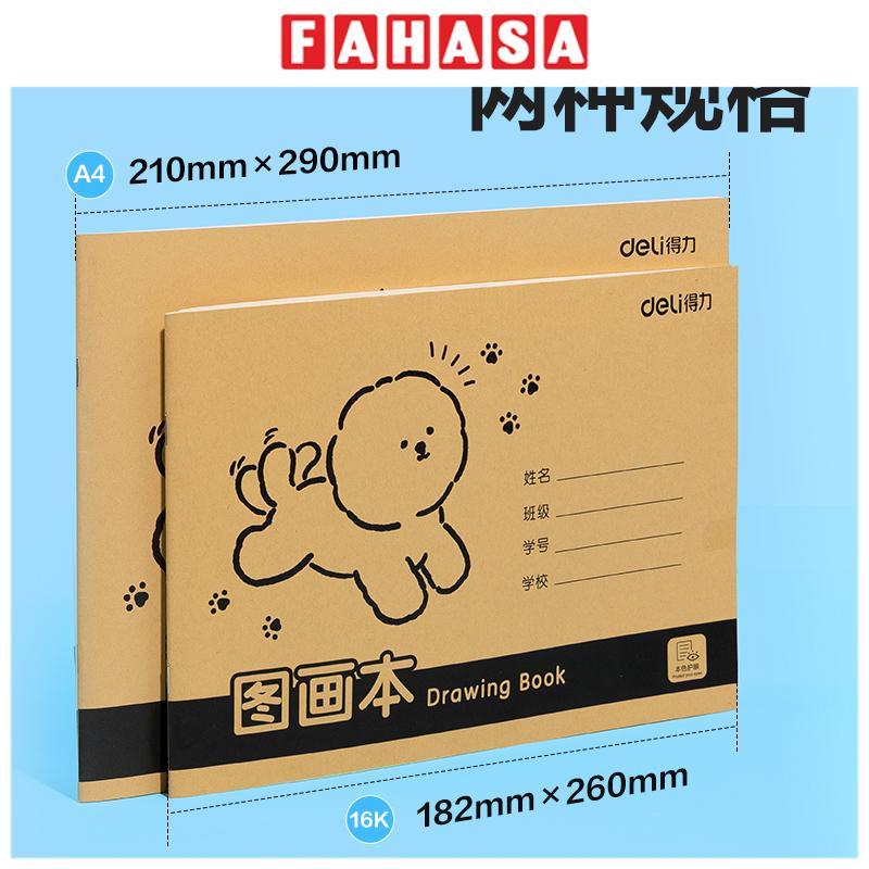 Sổ Vẽ Tô Màu A4 - Deli BE501-A4 (20 Tờ) - Hình Cún Con