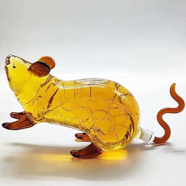 Bình đựng rượu hình chuột kim tiền 1000ml