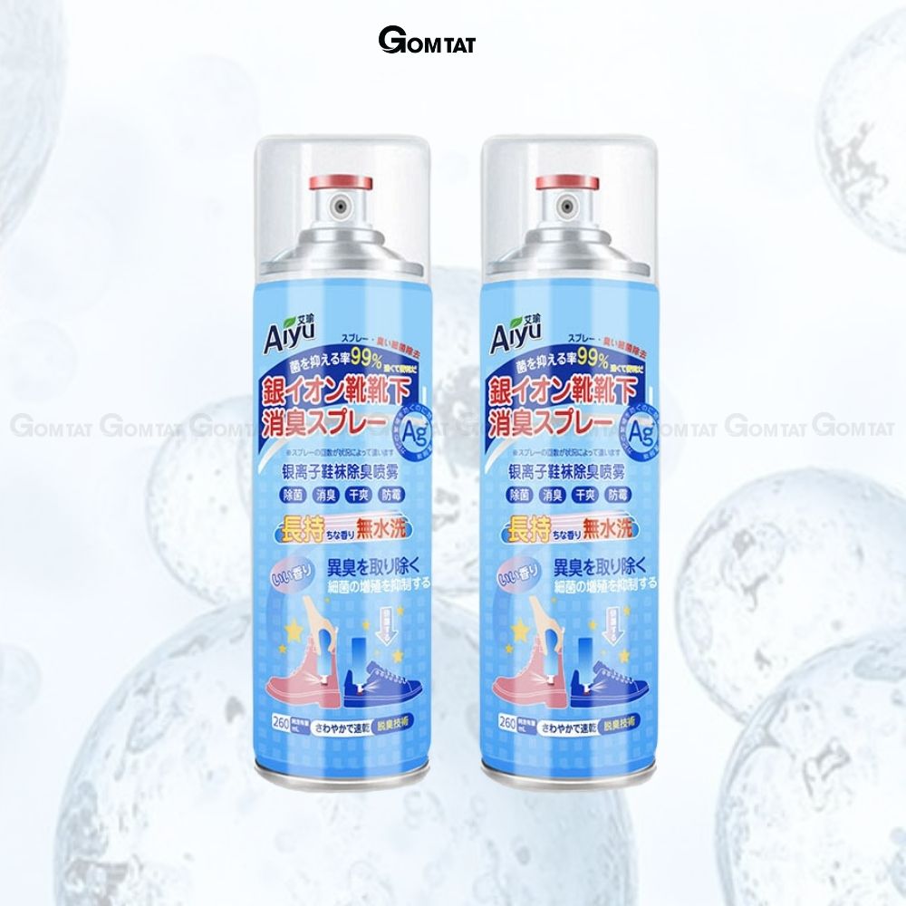 Xịt giày khử mùi chống hôi chân, xịt giày nano bạc diệt vi khuẩn hương chanh mát lạnh 260ml - DUER-XITGIAY