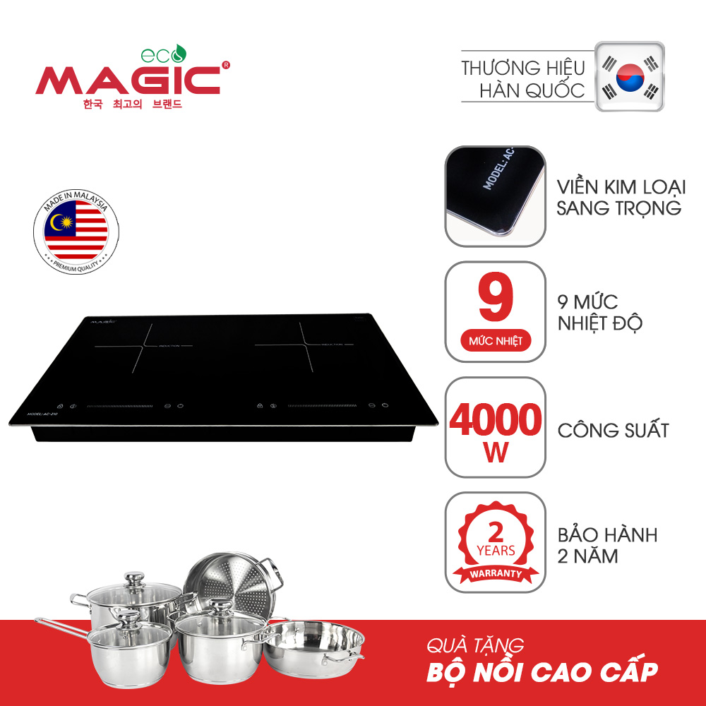 Bếp đôi điện từ cao cấp Malaysia Magic Eco AC210 - Hàng chính hãng