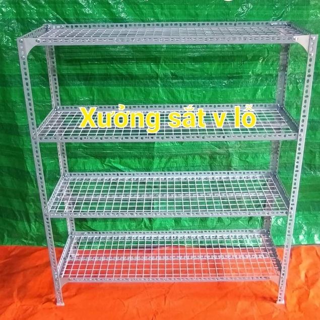 Kệ sắt v lỗ  Rộng 20cm x Dài 1m  2,3,4 TẦNG