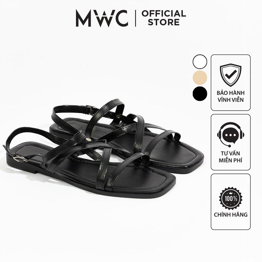 Giày Sandal Nữ MWC 2983 - Sandal Quai Mảnh Dây Chéo Cách Điệu Thời Trang