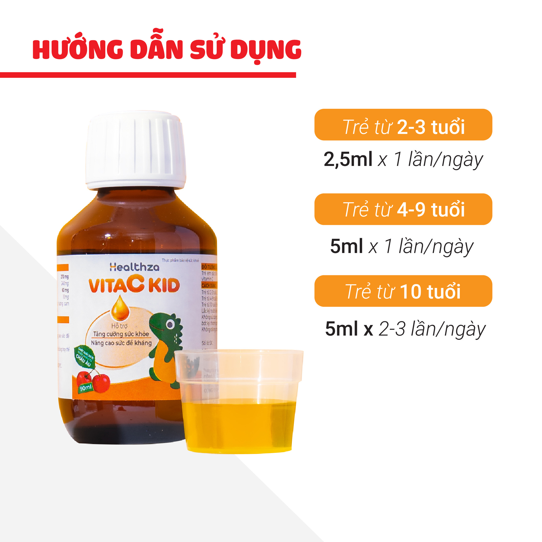 SIRO HEALTHZA VITAC KID BỔ SUNG VITAMIN C 1 LỌ X 90ML